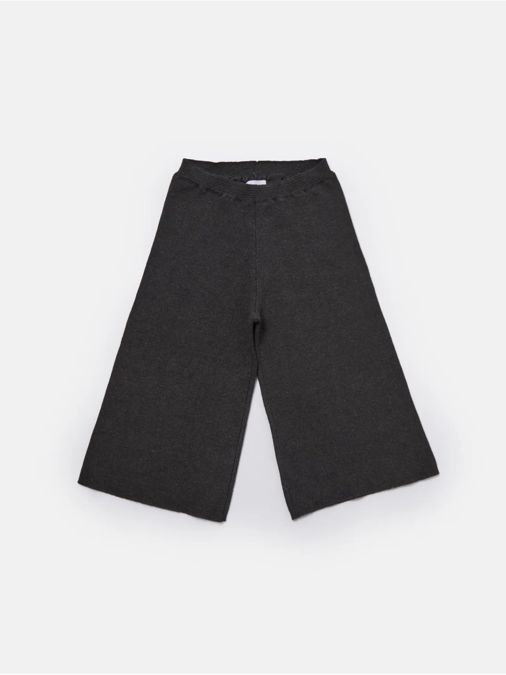 7AM ENFANT - RIBBED WIDE PANTS - CHUNKY - BLACK MELANGE - SIZE 2-3T